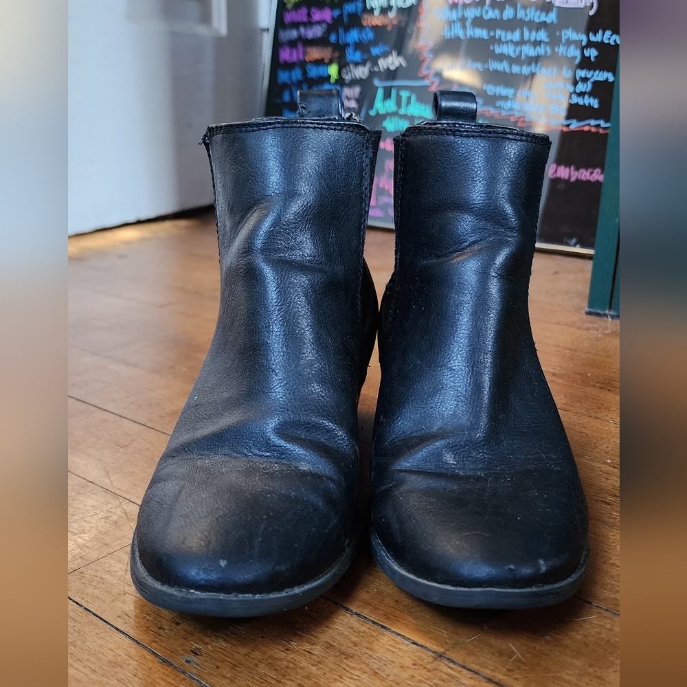 Black grunge booties